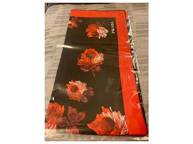 Prada Seidenschal mit abstraktem Muster 90cm Mehrfarben - Ansicht 15