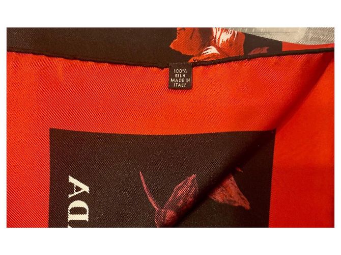 Prada Seidenschal mit abstraktem Muster 90cm Mehrfarben - Ansicht 16