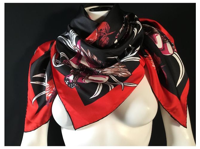 Prada Seidenschal mit abstraktem Muster 90cm Mehrfarben - Ansicht 4