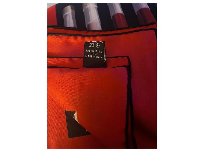 Prada Seidenschal mit abstraktem Muster 90cm Mehrfarben - Ansicht 16