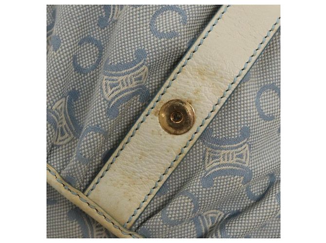 Céline CELINE C Macadam Canvas Schultertasche Hellblau Auth yk17148 - Ansicht 10