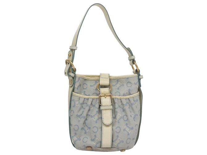Céline CELINE C Macadam Canvas Schultertasche Hellblau Auth yk17148 - Ansicht 13
