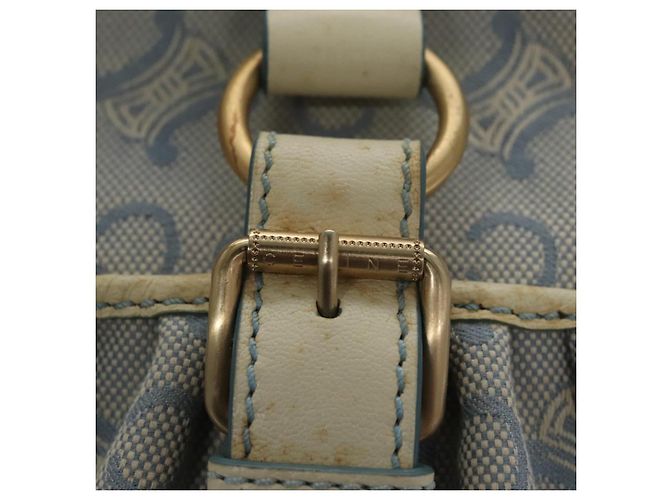 Céline CELINE C Macadam Canvas Schultertasche Hellblau Auth yk17148 - Ansicht 19