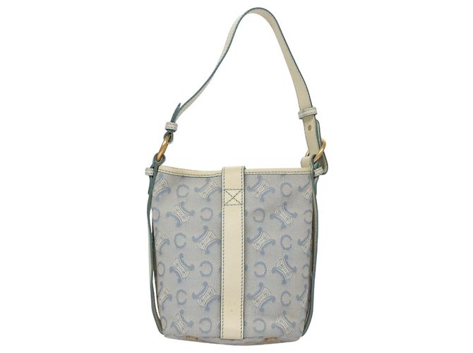 Céline CELINE C Macadam Canvas Schultertasche Hellblau Auth yk17148 - Ansicht 2