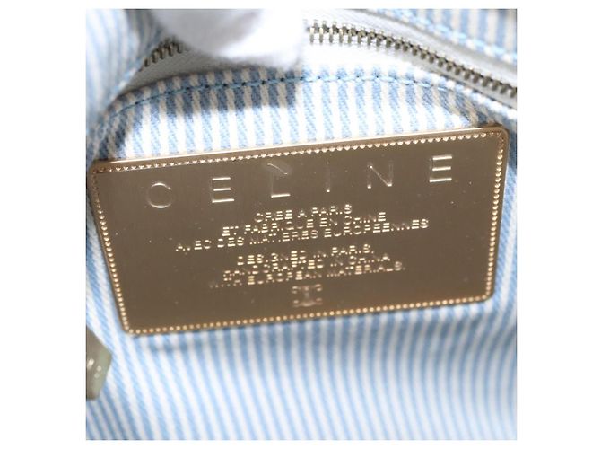 Céline CELINE C Macadam Canvas Schultertasche Hellblau Auth yk17148 - Ansicht 20