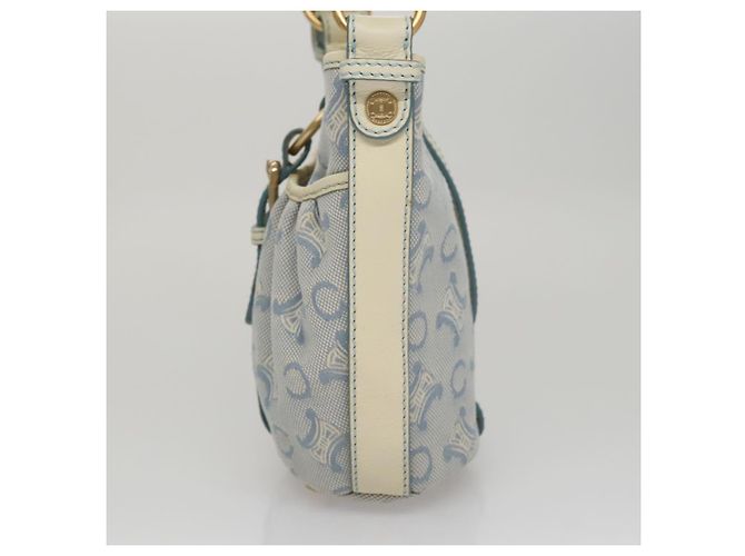 Céline CELINE C Macadam Canvas Schultertasche Hellblau Auth yk17148 - Ansicht 3