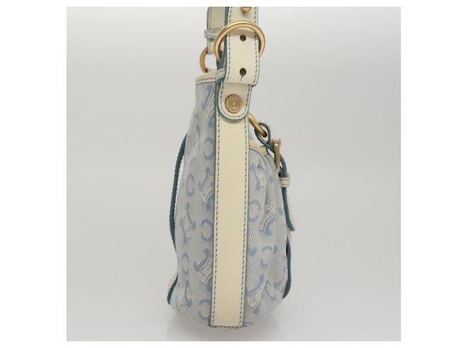 Céline CELINE C Macadam Canvas Schultertasche Hellblau Auth yk17148 - Ansicht 4