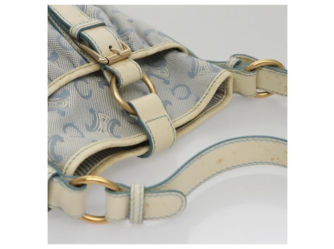 Céline CELINE C Macadam Canvas Schultertasche Hellblau Auth yk17148 - Ansicht 6