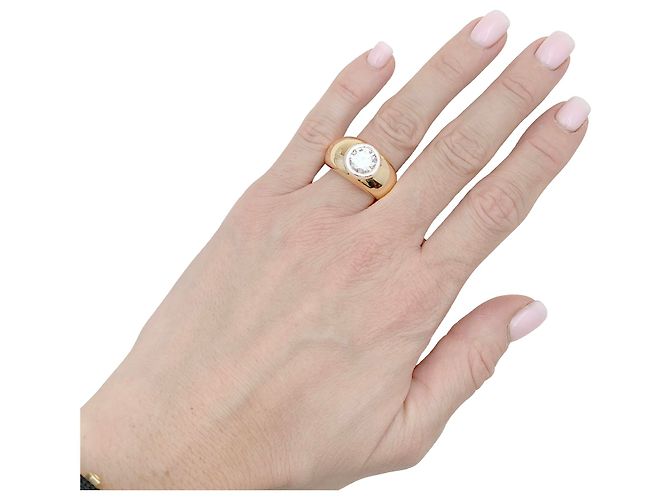 inconnue Ring aus zwei Goldarten, 2,02 Karat Diamant. - Ansicht 5
