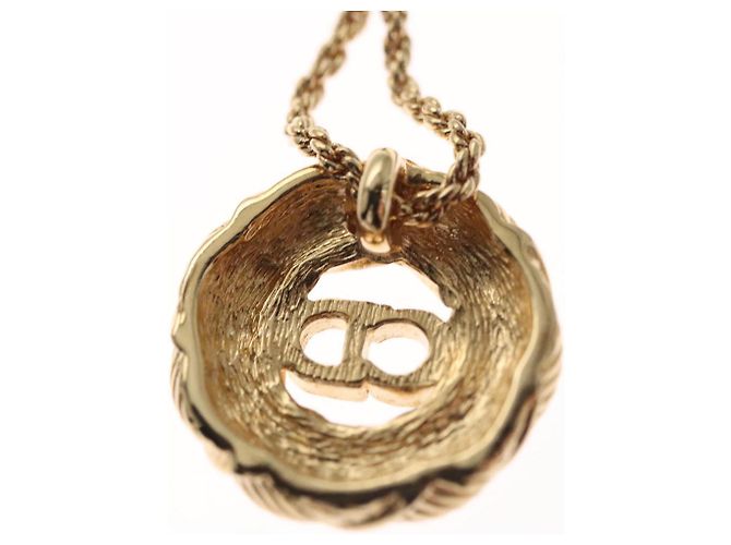 Collana Christian Dior metallo oro Auth FF6330 D'oro - vista 10