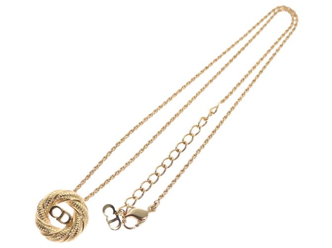 Collana Christian Dior metallo oro Auth FF6330 D'oro - vista 2