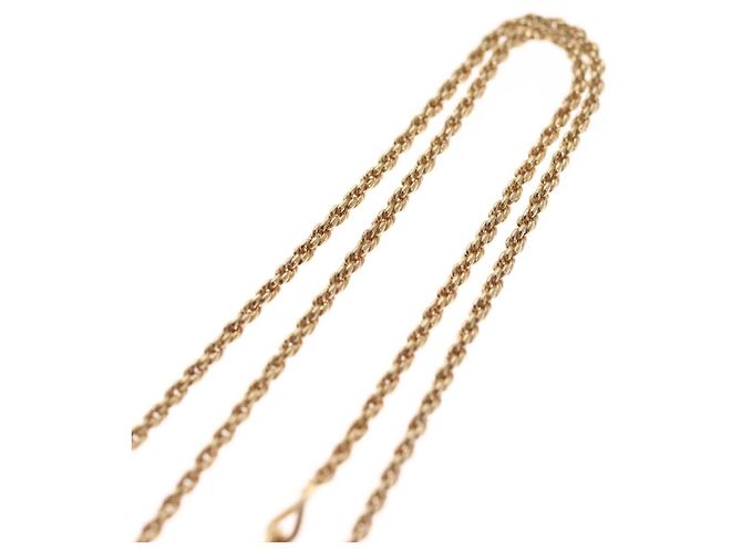 Collana Christian Dior metallo oro Auth FF6330 D'oro - vista 6