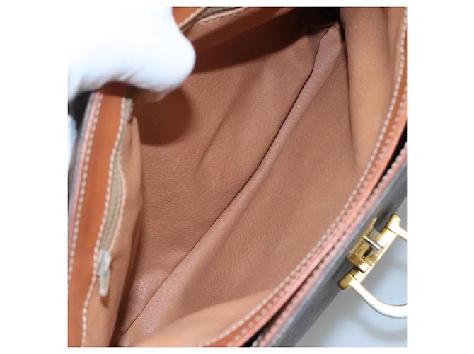 Céline Borsa a mano in tela Macadam CELINE in pelle PVC marrone Auth yk17101 - vista 10