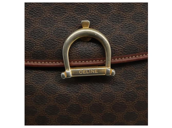 Céline Borsa a mano in tela Macadam CELINE in pelle PVC marrone Auth yk17101 - vista 17