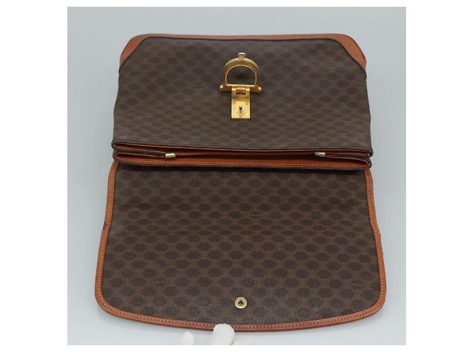 Céline Borsa a mano in tela Macadam CELINE in pelle PVC marrone Auth yk17101 - vista 18