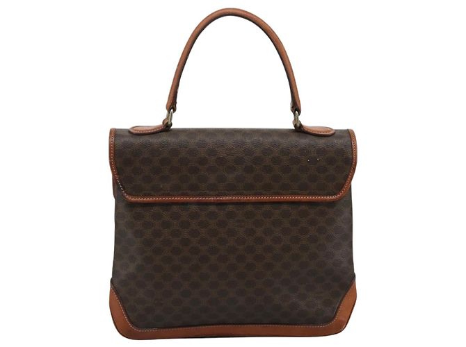 Céline Borsa a mano in tela Macadam CELINE in pelle PVC marrone Auth yk17101 - vista 2
