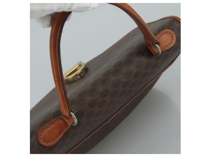 Céline Borsa a mano in tela Macadam CELINE in pelle PVC marrone Auth yk17101 - vista 6