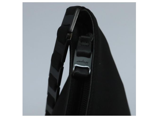 Borsa a spalla Salvatore Ferragamo in tela nera Auth bs21726 Nero - vista 10