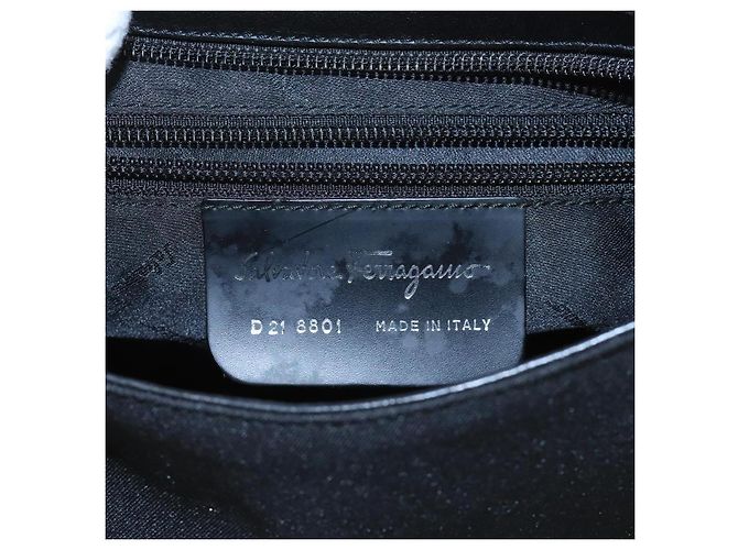 Borsa a spalla Salvatore Ferragamo in tela nera Auth bs21726 Nero - vista 12