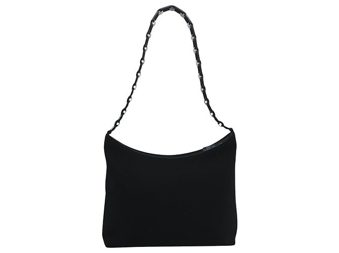 Borsa a spalla Salvatore Ferragamo in tela nera Auth bs21726 Nero - vista 2