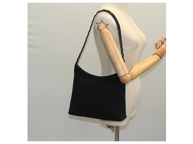 Borsa a spalla Salvatore Ferragamo in tela nera Auth bs21726 Nero - vista 20