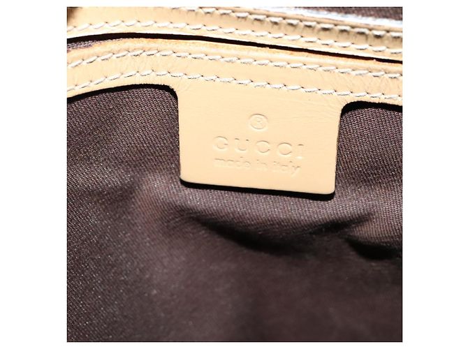 Gucci Borsa a spalla GG Supreme PVC Beige Oro 223666 Auth 108900 D'oro - vista 18
