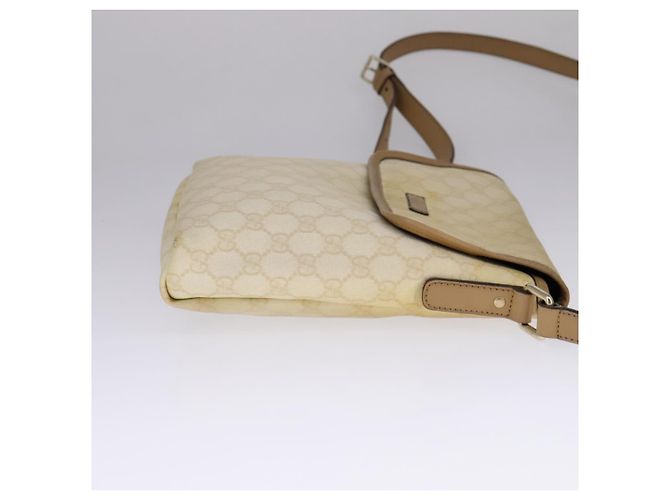 Gucci Borsa a spalla GG Supreme PVC Beige Oro 223666 Auth 108900 D'oro - vista 4