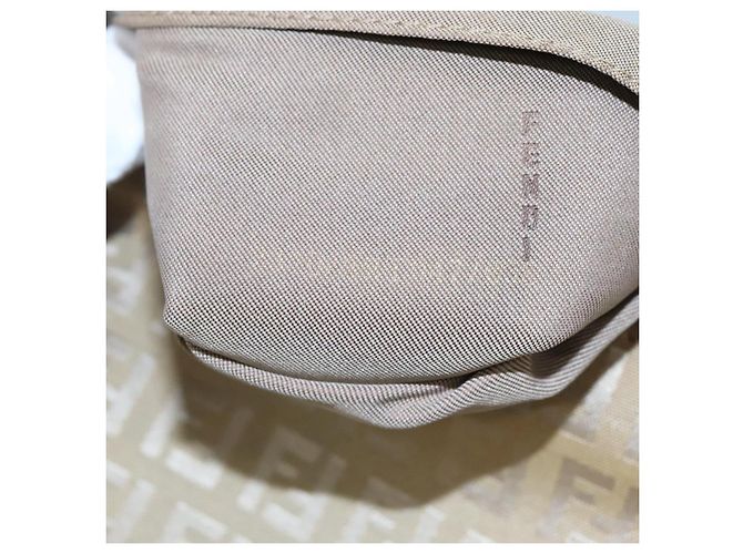 Borsa a spalla in tela Zucchino FENDI beige e oro Auth bs21960 D'oro - vista 12