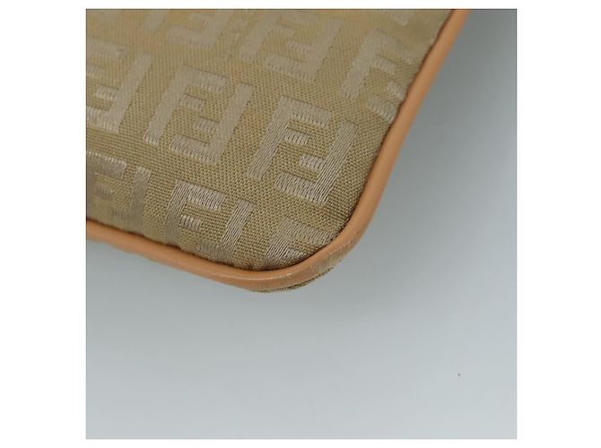 Borsa a spalla in tela Zucchino FENDI beige e oro Auth bs21960 D'oro - vista 14