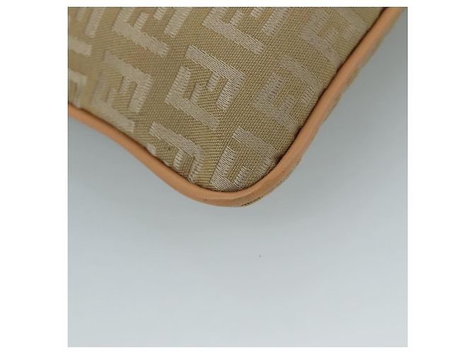 Borsa a spalla in tela Zucchino FENDI beige e oro Auth bs21960 D'oro - vista 15