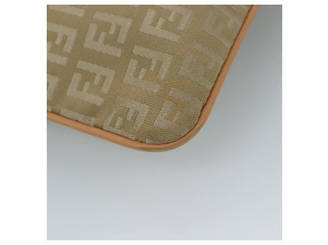 Borsa a spalla in tela Zucchino FENDI beige e oro Auth bs21960 D'oro - vista 17
