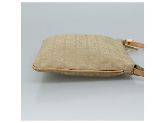 Borsa a spalla in tela Zucchino FENDI beige e oro Auth bs21960 D'oro - vista 3