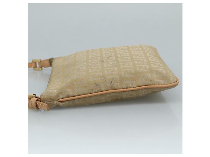 Borsa a spalla in tela Zucchino FENDI beige e oro Auth bs21960 D'oro - vista 4