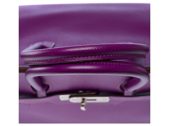 Hermès Sac HERMES Birkin 35 en Cuir Violet - 102471 - vue 10