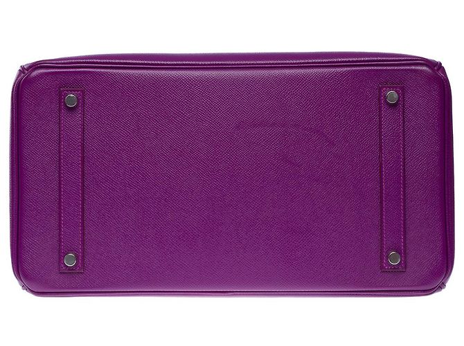 Hermès Sac HERMES Birkin 35 en Cuir Violet - 102471 - vue 11