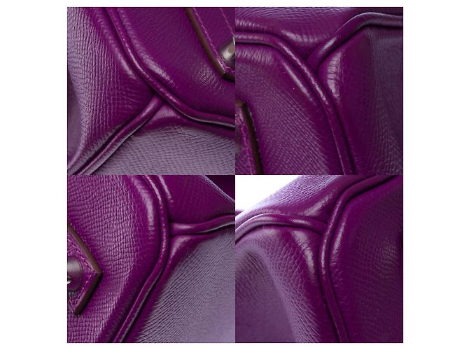 Hermès Sac HERMES Birkin 35 en Cuir Violet - 102471 - vue 12