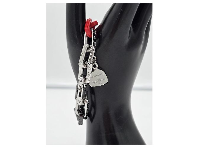 Bracciale Louis Vuitton X Yayoi Kusama Monogram Chain Edizione Limitata Rosso - vista 3