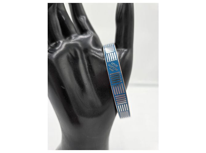 Bracciale Rigido Louis Vuitton in Damier Blue - vista 4