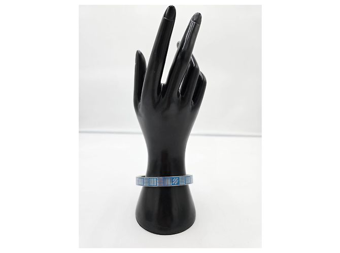 Bracciale Rigido Louis Vuitton in Damier Blue - vista 5