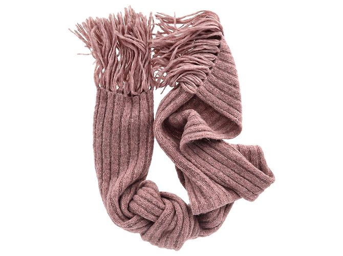 Sciarpa in lana rosa a coste di Acne Studios - vista 2