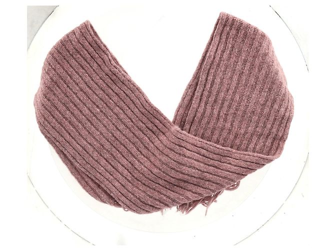 Sciarpa in lana rosa a coste di Acne Studios - vista 4