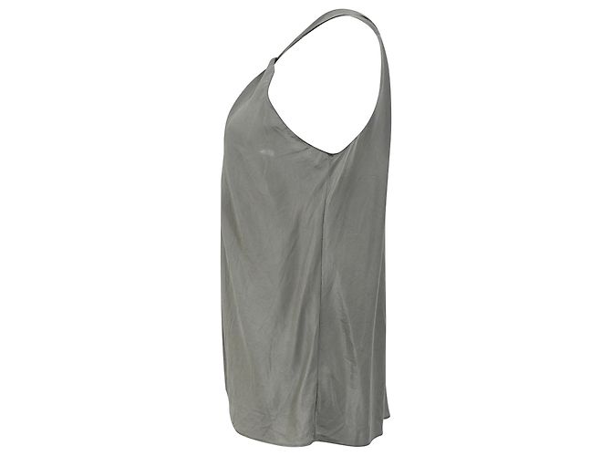 Haut Halter Theory en soie olive Gris - vue 2
