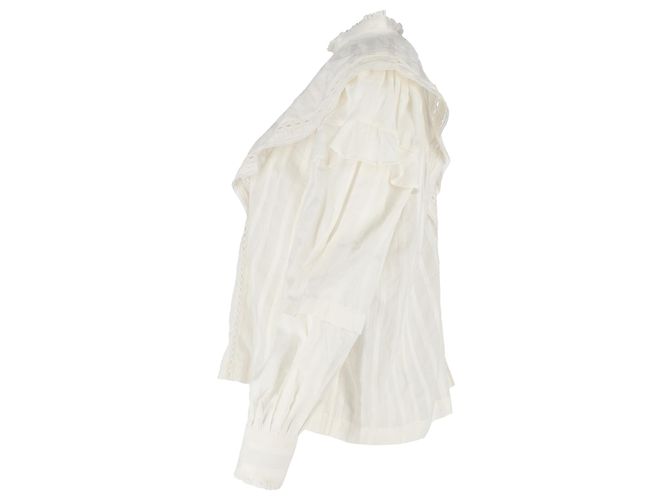 Blusa de manga larga Reign Isabel Marant en algodón blanco - vista 2