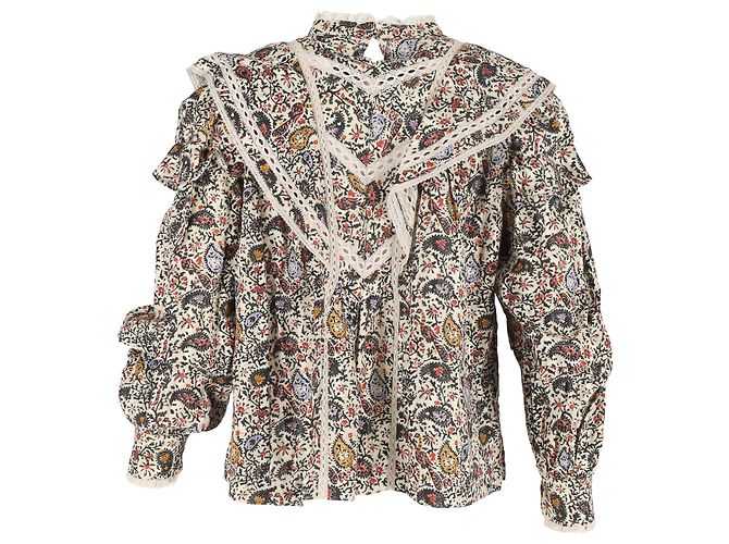 Blusa Reign con stampa paisley di Isabel Marant in cotone multicolore - vista 3