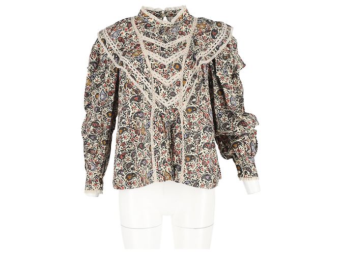 Blusa Reign con stampa paisley di Isabel Marant in cotone multicolore - vista 4