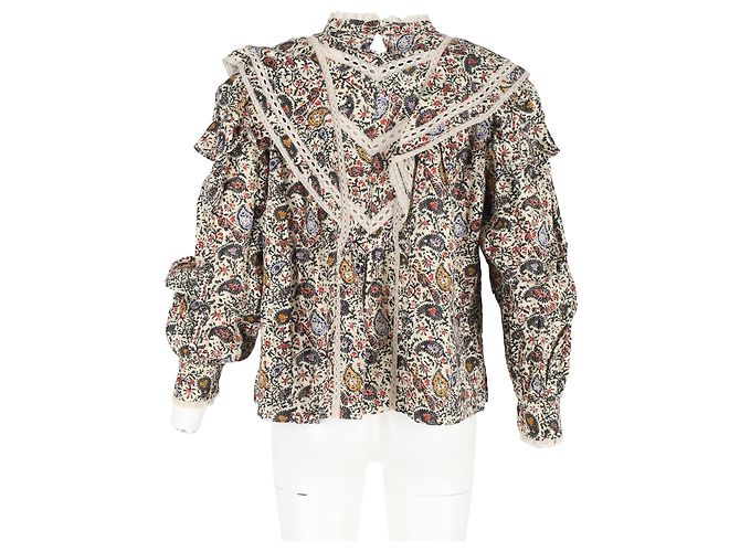 Blusa Reign con stampa paisley di Isabel Marant in cotone multicolore - vista 6