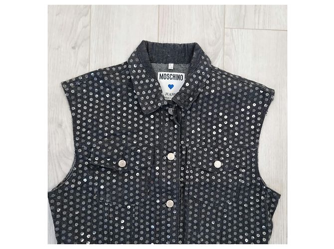Veste Moschino en coton gris - vue 2