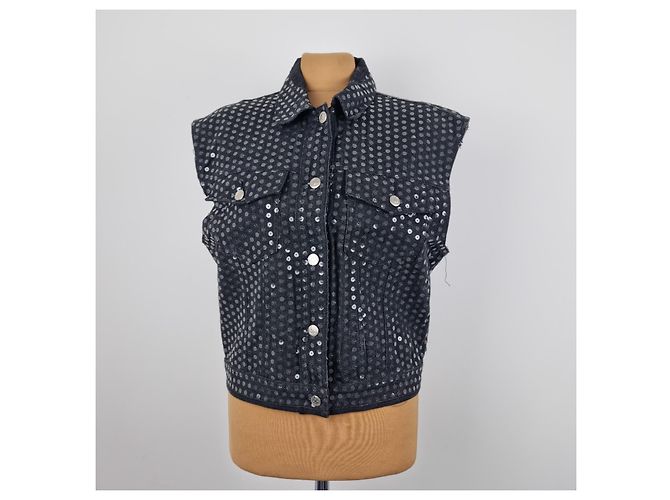 Veste Moschino en coton gris - vue 3