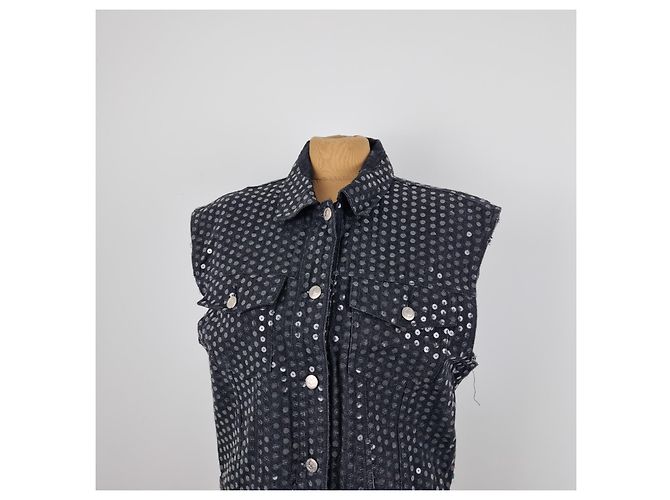 Veste Moschino en coton gris - vue 4