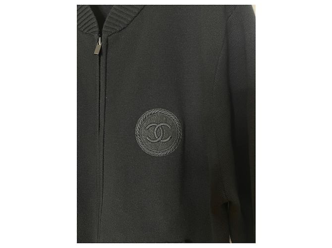 Chanel Herren Zip-Cardigan, schwarz, Größe L - Ansicht 3